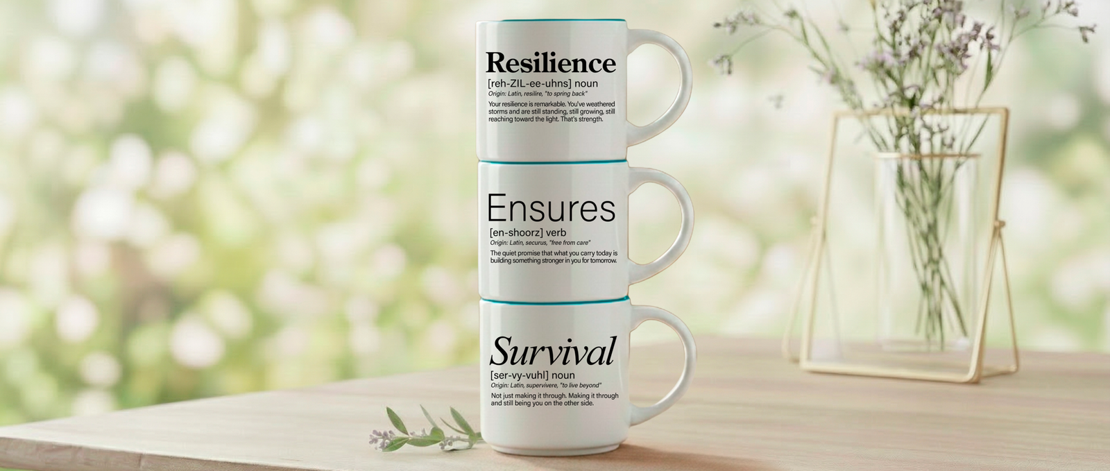 Three words. One sentence. The whole truth of what you are doing, even on the weeks you don't feel it. Coffee & Words