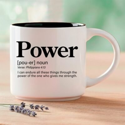 Power, Word Story Style™ Philippians 4:13 bible verse. Available in 4 colors.