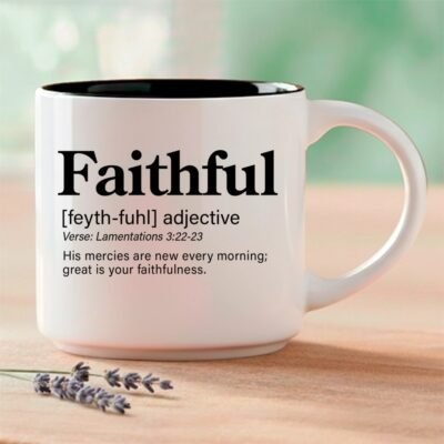 Faithful - Single Mug | Word Story Style™ Bible Verse Mug - Great is your faithfulness