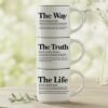 3-Mug Stack | The Way + The Truth + The Life | Word Story Style™ Bible Verses