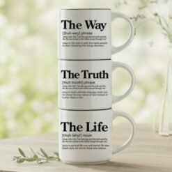 3-Mug Stack | The Way + The Truth + The Life | Word Story Style™ Bible Verses