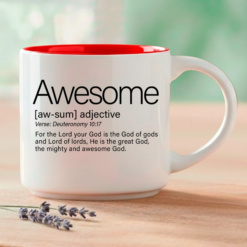 Awesome, Word Story Style™ Deuteronomy 10:17 bible verse. Available in 4 colors.