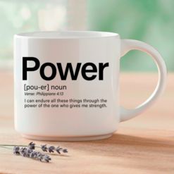 Power, Word Story Style™ Philippians 4:13 bible verse. Available in 4 colors.