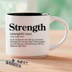 Strength, Word Story Style™ Isaiah 41:10 bible verse. Available in 4 colors.
