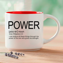 Power, Word Story Style™ Philippians 4:13 bible verse. Available in 4 colors.
