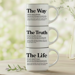 The Way, The Truth, The Life, Word Story Style™ John 14:6 bible verse story stack. Available in 4 colors.