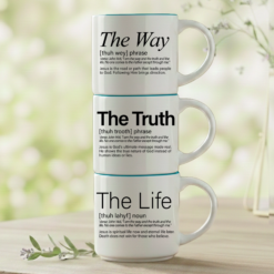 The Way, The Truth, The Life, Word Story Style™ John 14:6 bible verse story stack. Available in 4 colors.