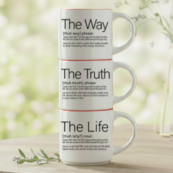 The Way, The Truth, The Life, Word Story Style™ John 14:6 bible verse story stack. Available in 4 colors.