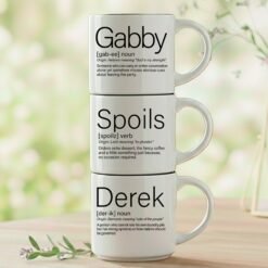 3-Mug Stack | Personalized Matching Name Mugs: Two Names, One Story