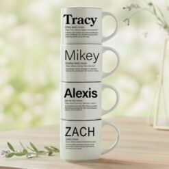 4-Mug Stack | Personalized Name Mug Set of 4: Because Every Name Tells a Story