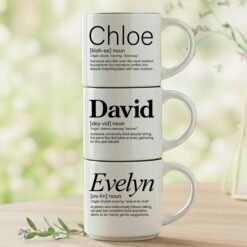 3-Mug Stack | Personalized Name Mug Set of 3: Because Every Name Tells a Story